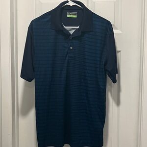 🌻PGA Tour Men's Navy Striped Polo
